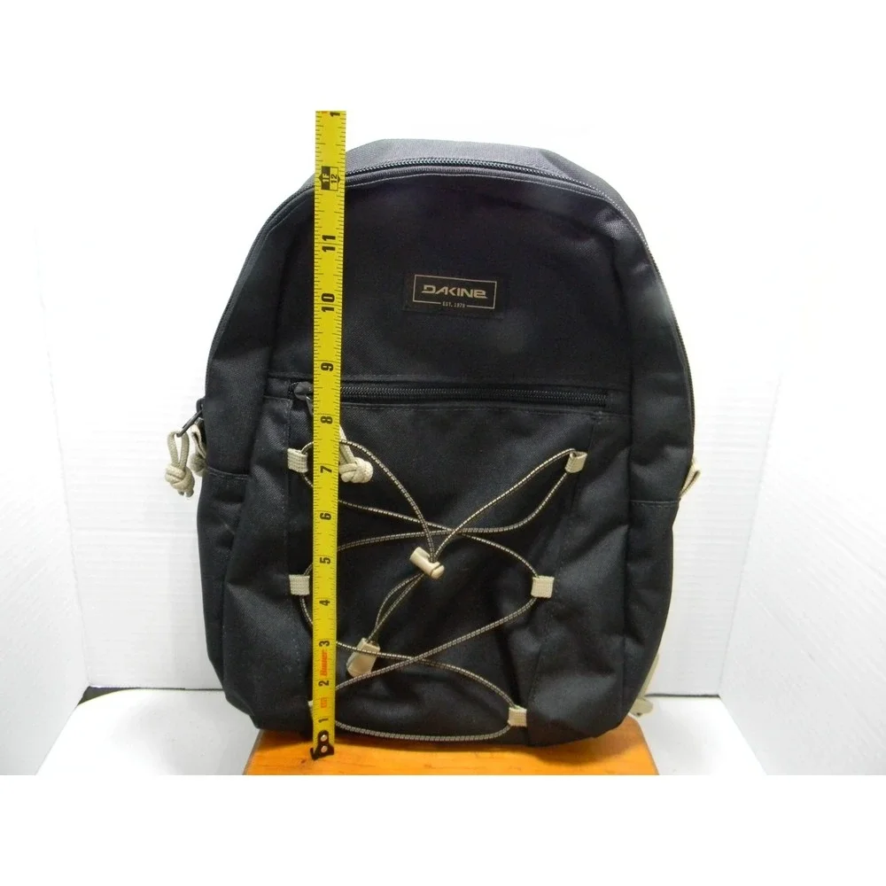 Dakine Sling Backpack Black Tan Single Strap Bungee Crossbody Outdoor Bag